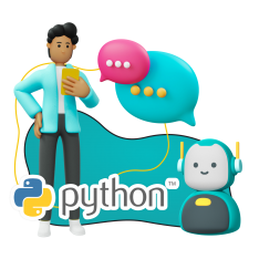 Умный чат-бот на Python - КИБЕРшкола программирования для детей, компьютерные курсы для школьников, начинающих и подростков - KIBERone г. Севастополь