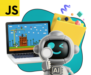 Язык программирования JavaScript + AI. Проектное обучение + геймификация + AI-помощники - КИБЕРшкола программирования для детей, компьютерные курсы для школьников, начинающих и подростков - KIBERone г. Севастополь
